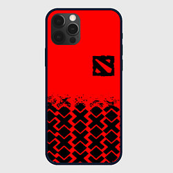 Чехол для iPhone 12 Pro Max Dota игровой паттерн, цвет: 3D-черный