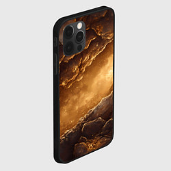 Чехол для iPhone 12 Pro Max Песочный разлом плит, цвет: 3D-черный — фото 2