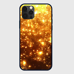 Чехол iPhone 12 Pro Max Золотые блестки потертая текстура
