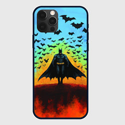 Чехол iPhone 12 Pro Max Бэтмен и летучие мыши