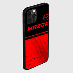 Чехол для iPhone 12 Pro Max Mazda - red gradient посередине, цвет: 3D-черный — фото 2