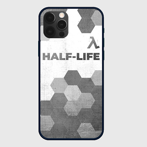 Чехол iPhone 12 Pro Max Half-Life - white gradient посередине / 3D-Черный – фото 1