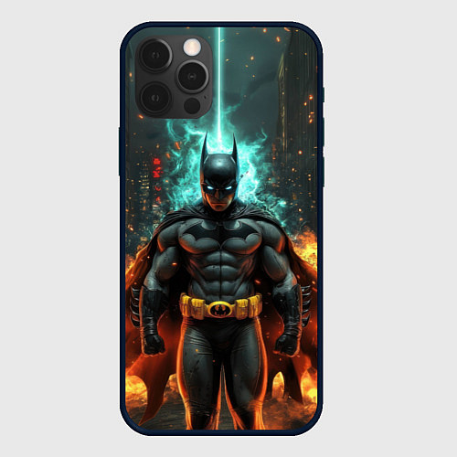 Чехол iPhone 12 Pro Max Бэтмен эпик / 3D-Черный – фото 1