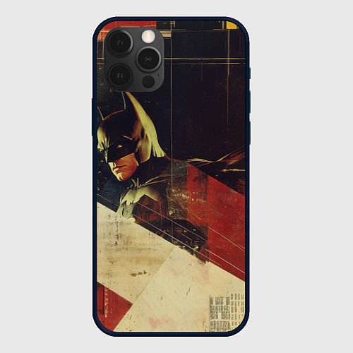 Чехол iPhone 12 Pro Max Бэтмен ретро стиль / 3D-Черный – фото 1