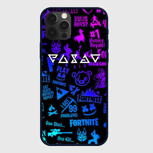 Чехол iPhone 12 Pro Max Ведьмак логотипы игр / 3D-Черный – фото 1