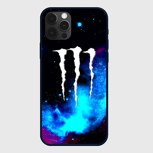 Чехол iPhone 12 Pro Max Monster energy космос / 3D-Черный – фото 1