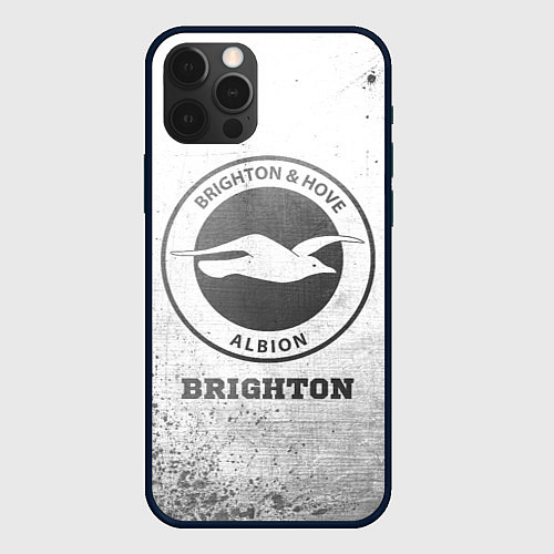 Чехол iPhone 12 Pro Max Brighton - white gradient / 3D-Черный – фото 1