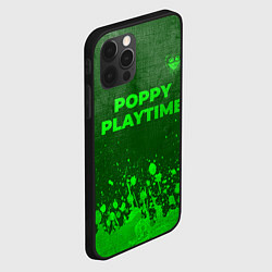 Чехол для iPhone 12 Pro Max Poppy Playtime - green gradient посередине, цвет: 3D-черный — фото 2