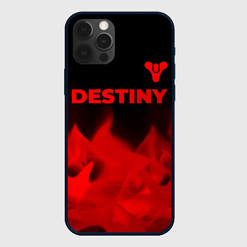 Чехол iPhone 12 Pro Max Destiny - red gradient посередине / 3D-Черный – фото 1