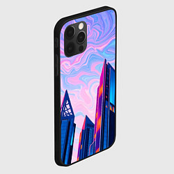 Чехол для iPhone 12 Pro Max Абстракция с небоскребами, цвет: 3D-черный — фото 2