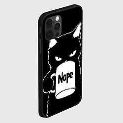 Чехол для iPhone 12 Pro Max Angry black cat nope, цвет: 3D-черный — фото 2