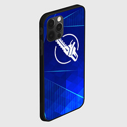 Чехол для iPhone 12 Pro Max Chainsaw Man blue poly, цвет: 3D-черный — фото 2