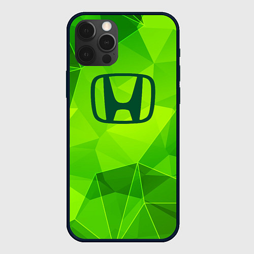 Чехол iPhone 12 Pro Max Honda green poly / 3D-Черный – фото 1