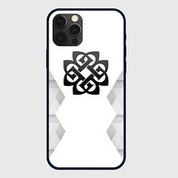 Чехол для iPhone 12 Pro Max Breaking Benjamin white poly, цвет: 3D-черный