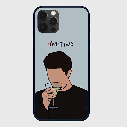 Чехол iPhone 12 Pro Max Ross - im fine / 3D-Черный – фото 1