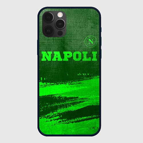 Чехол iPhone 12 Pro Max Napoli - green gradient посередине / 3D-Черный – фото 1