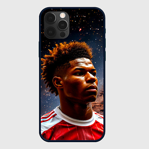 Чехол iPhone 12 Pro Max Маркус Рашфорд и космос / 3D-Черный – фото 1
