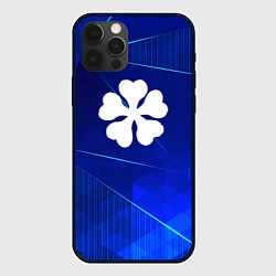 Чехол для iPhone 12 Pro Max Black Clover blue poly, цвет: 3D-черный