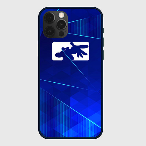 Чехол iPhone 12 Pro Max Limp Bizkit blue poly / 3D-Черный – фото 1