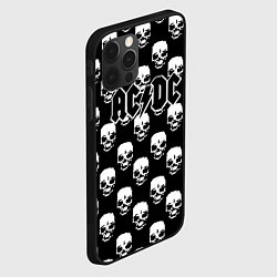 Чехол для iPhone 12 Pro Max AC DC rock skull, цвет: 3D-черный — фото 2