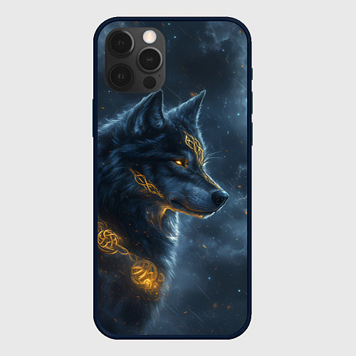 Чехол iPhone 12 Pro Max Волк фэнтези стиль / 3D-Черный – фото 1