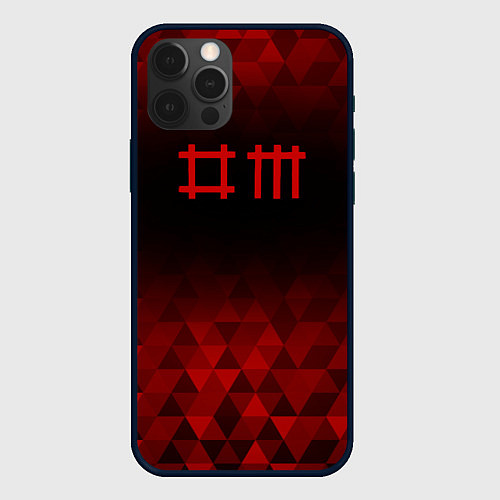 Чехол iPhone 12 Pro Max Depeche Mode red poly / 3D-Черный – фото 1