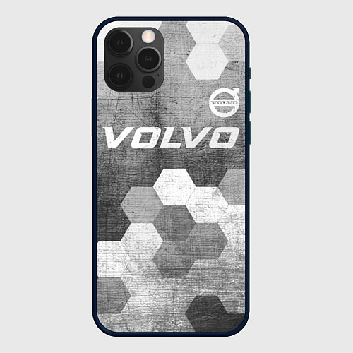 Чехол iPhone 12 Pro Max Volvo - grey gradient посередине / 3D-Черный – фото 1
