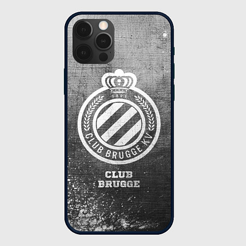 Чехол iPhone 12 Pro Max Club Brugge - grey gradient / 3D-Черный – фото 1
