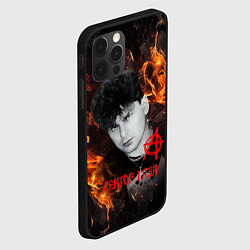 Чехол для iPhone 12 Pro Max Сектор газа огненный фон, цвет: 3D-черный — фото 2