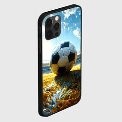 Чехол для iPhone 12 Pro Max Футбольный мяч на стадионе, цвет: 3D-черный — фото 2