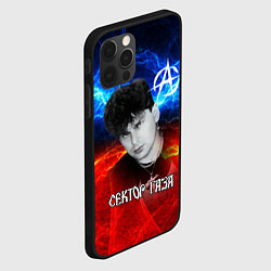 Чехол для iPhone 12 Pro Max Сектор газа молнии на фоне, цвет: 3D-черный — фото 2
