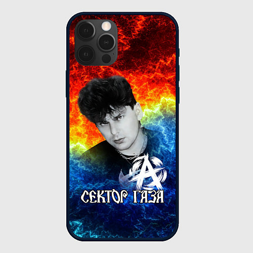 Чехол iPhone 12 Pro Max Сектор газа Юрий Хой / 3D-Черный – фото 1