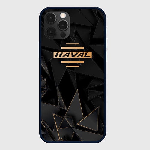Чехол iPhone 12 Pro Max Haval golden poly / 3D-Черный – фото 1