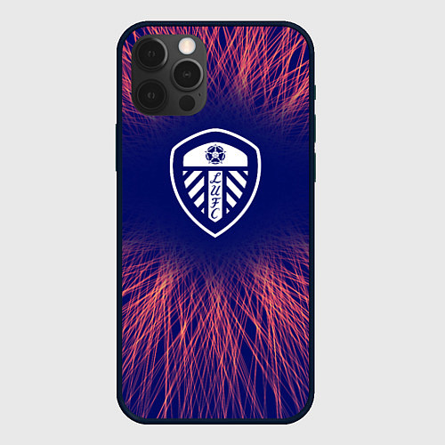 Чехол iPhone 12 Pro Max Leeds United red energy / 3D-Черный – фото 1