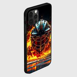 Чехол для iPhone 12 Pro Max Голкипер в огне, цвет: 3D-черный — фото 2