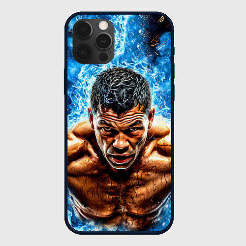 Чехол iPhone 12 Pro Max Артуро Гатти в синем пламени / 3D-Черный – фото 1