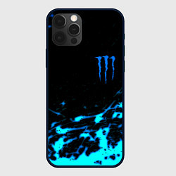 Чехол iPhone 12 Pro Max Monster energy голубые краски