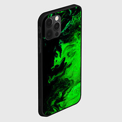 Чехол для iPhone 12 Pro Max Color green black, цвет: 3D-черный — фото 2