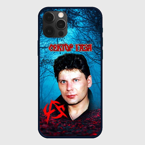 Чехол iPhone 12 Pro Max Сектор газа вечерний лес / 3D-Черный – фото 1