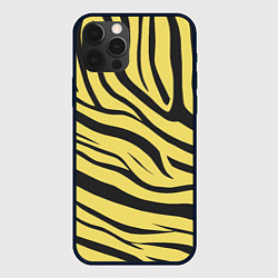 Чехол для iPhone 12 Pro Max Светлый тигровый паттерн, цвет: 3D-черный