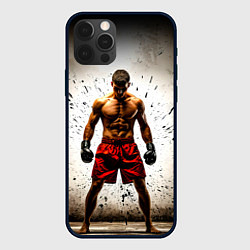 Чехол для iPhone 12 Pro Max Боксер в красном, цвет: 3D-черный