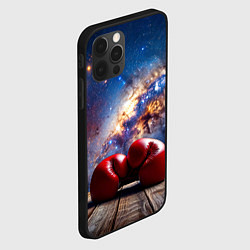 Чехол для iPhone 12 Pro Max Боксерские перчатки в космосе, цвет: 3D-черный — фото 2