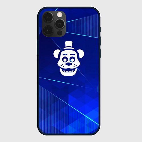 Чехол iPhone 12 Pro Max FNAF blue poly / 3D-Черный – фото 1