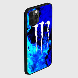Чехол для iPhone 12 Pro Max Monster energy синий дым, цвет: 3D-черный — фото 2
