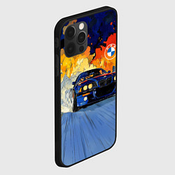 Чехол для iPhone 12 Pro Max БМВ красочное небо, цвет: 3D-черный — фото 2
