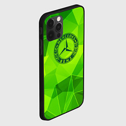 Чехол для iPhone 12 Pro Max Mercedes green poly, цвет: 3D-черный — фото 2
