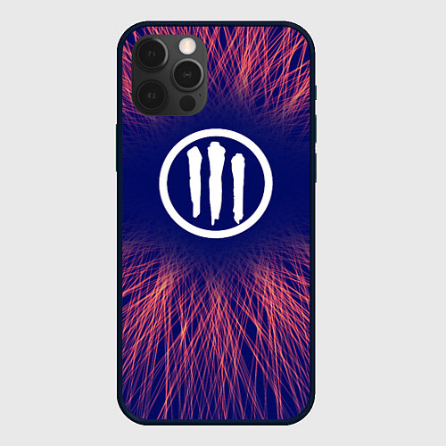 Чехол iPhone 12 Pro Max Three Days Grace red energy / 3D-Черный – фото 1