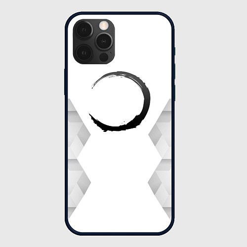 Чехол iPhone 12 Pro Max Demon Slayer white poly / 3D-Черный – фото 1