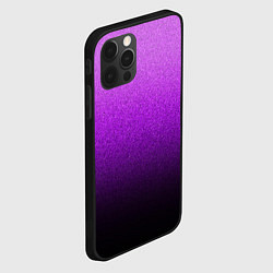 Чехол для iPhone 12 Pro Max Магический градиент крошка чёрно-фиолетовый, цвет: 3D-черный — фото 2