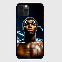 Чехол для iPhone 12 Pro Max Мухаммед Али и молния, цвет: 3D-черный